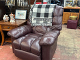 Large Red Leather Recliner