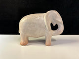 White Stone Elephant Figurine
