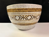 Glazed Patterned Pottery Bowl