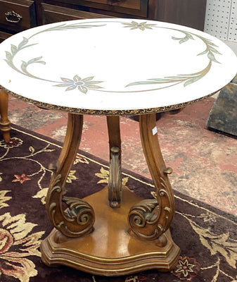 Inlaid Marble Accent Table