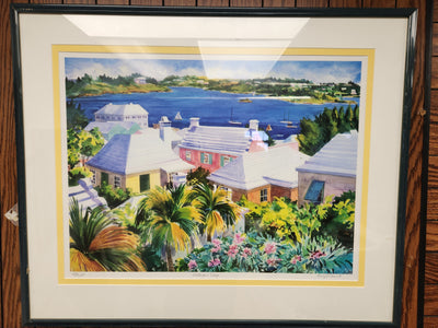 Vintage Watercolor Print Bermuda