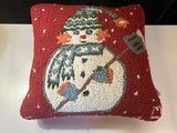 Wool Snowman Pillow